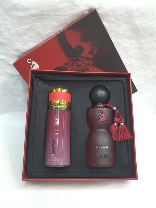 Box from the Laverne Dream collection: perfume and body splash